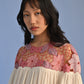 CUTWORK YOKE DRESS