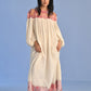CUTWORK YOKE DRESS