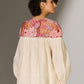 YOKE FLORAL CUTWORK SHIRT