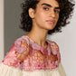 YOKE FLORAL CUTWORK SHIRT