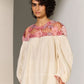 YOKE FLORAL CUTWORK SHIRT