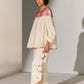 YOKE FLORAL CUTWORK SHIRT
