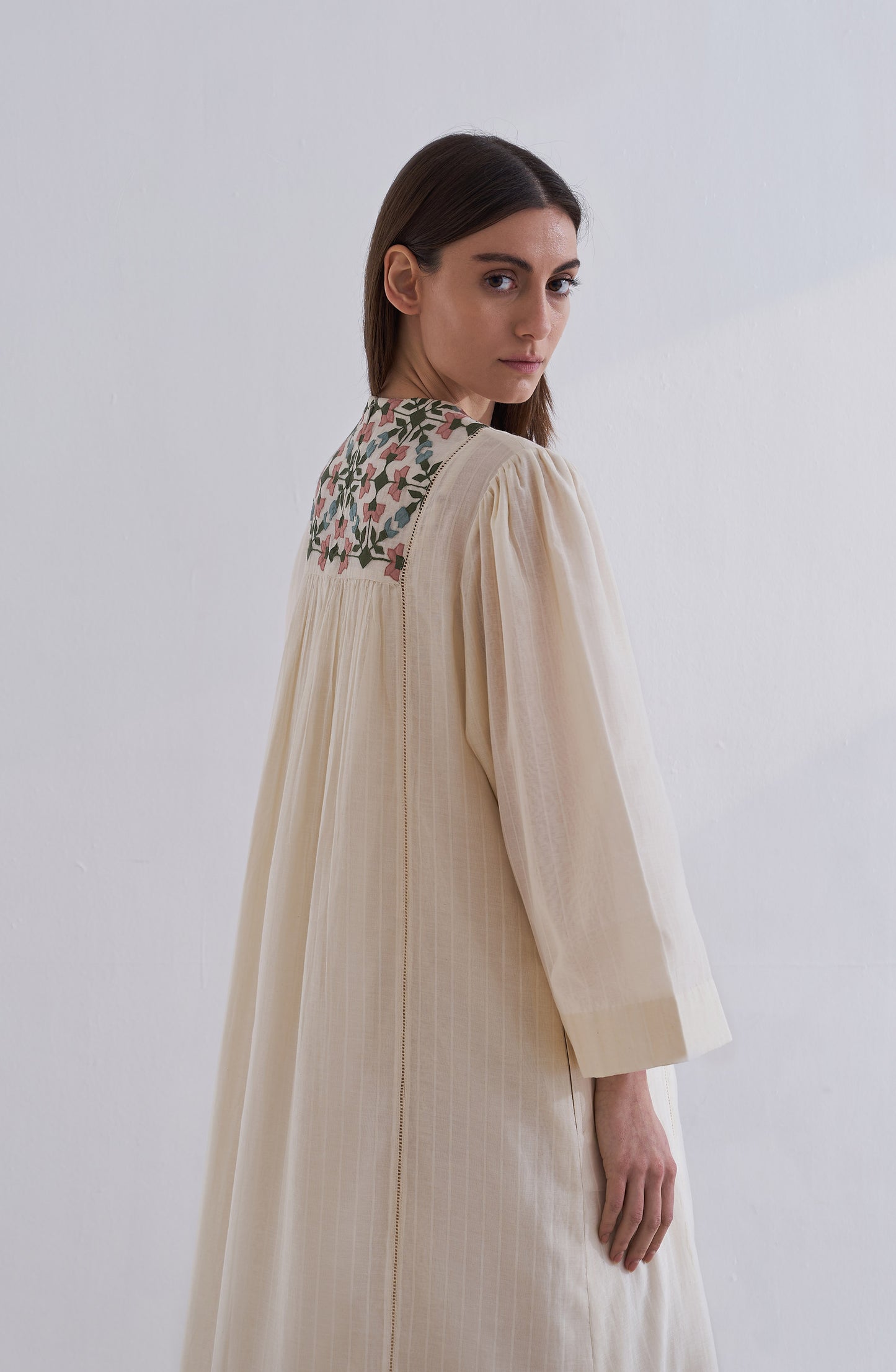 YOKE GATHER DRESS