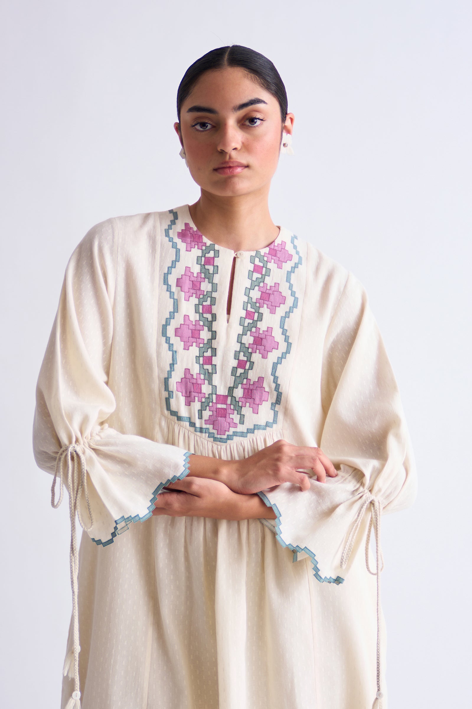 YOKE GATHER DRESS