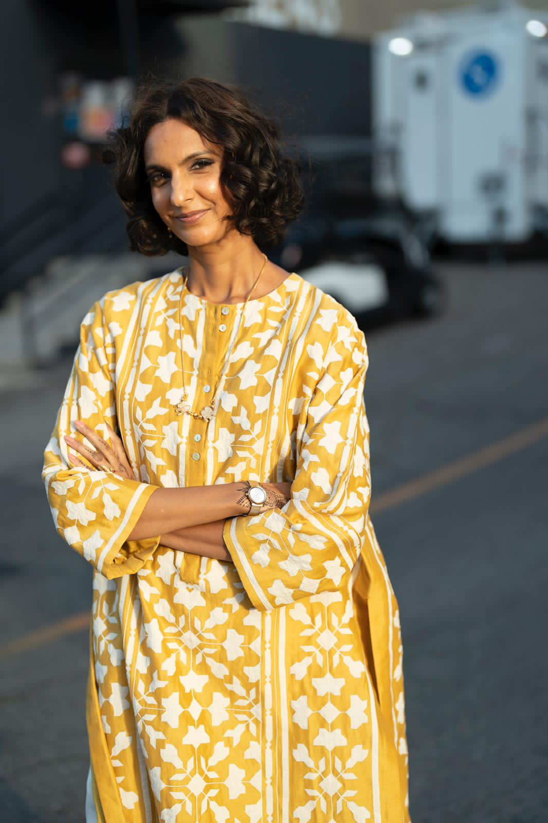 GEOMETRIC APPLIQUE' KAMEEZ