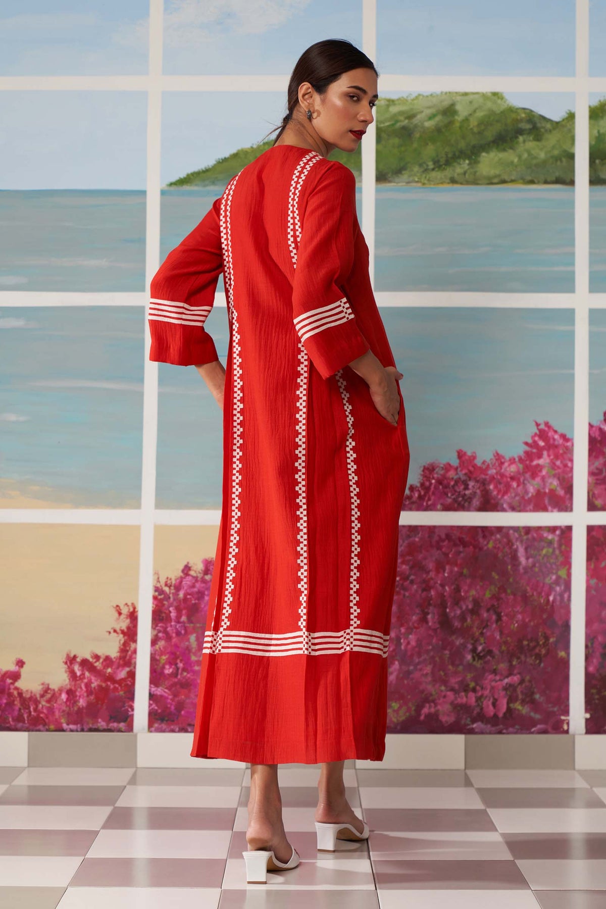 DOUBLE PLEATED DRESS