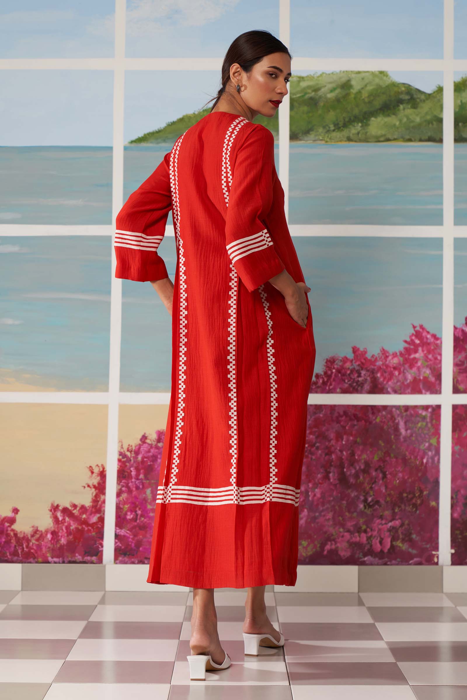 DOUBLE PLEATED DRESS