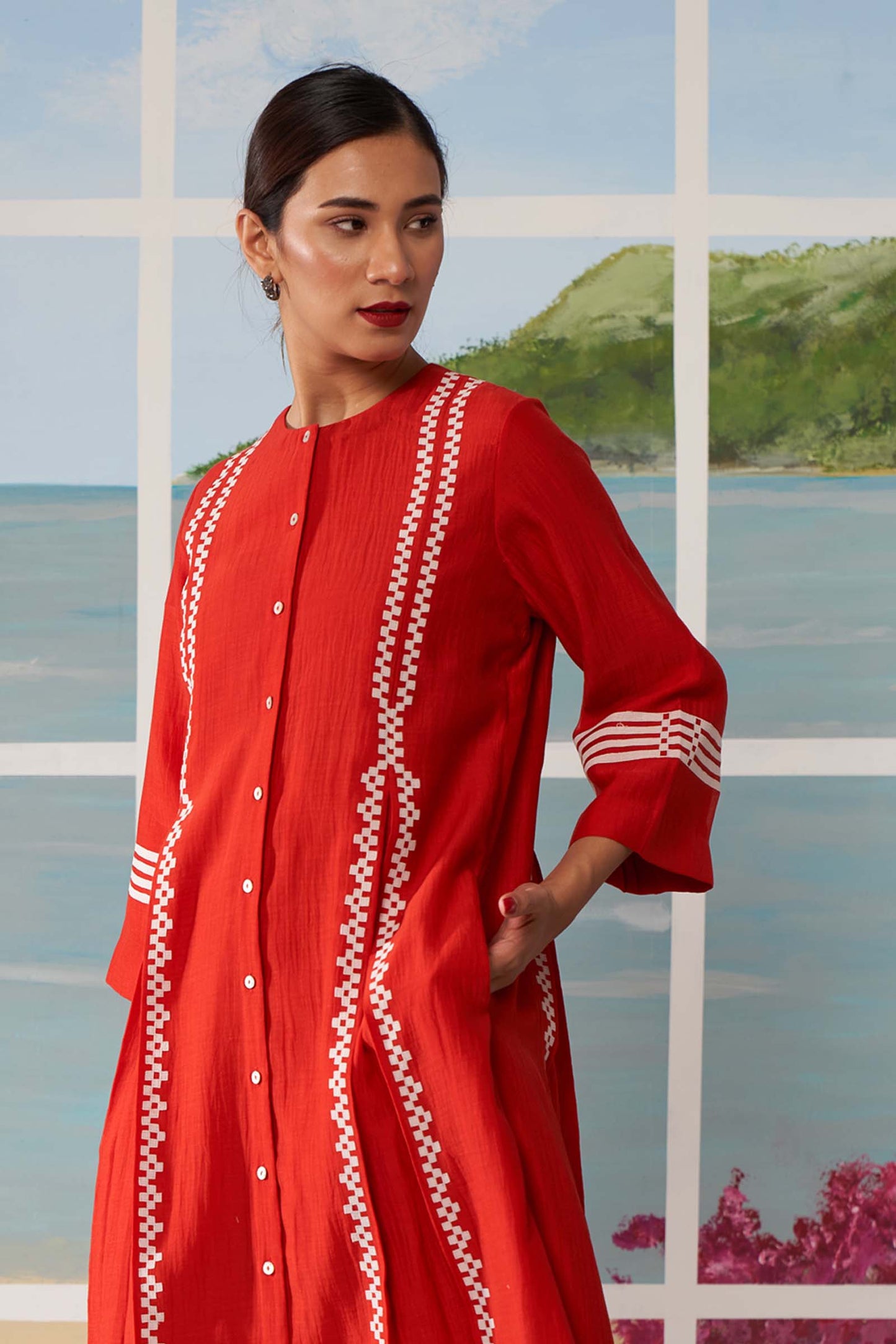 DOUBLE PLEATED DRESS