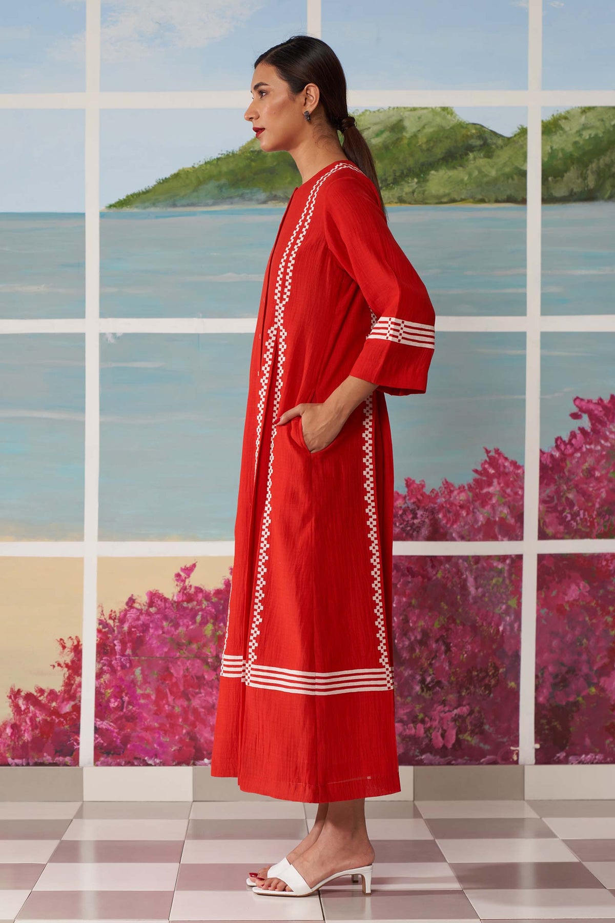 DOUBLE PLEATED DRESS
