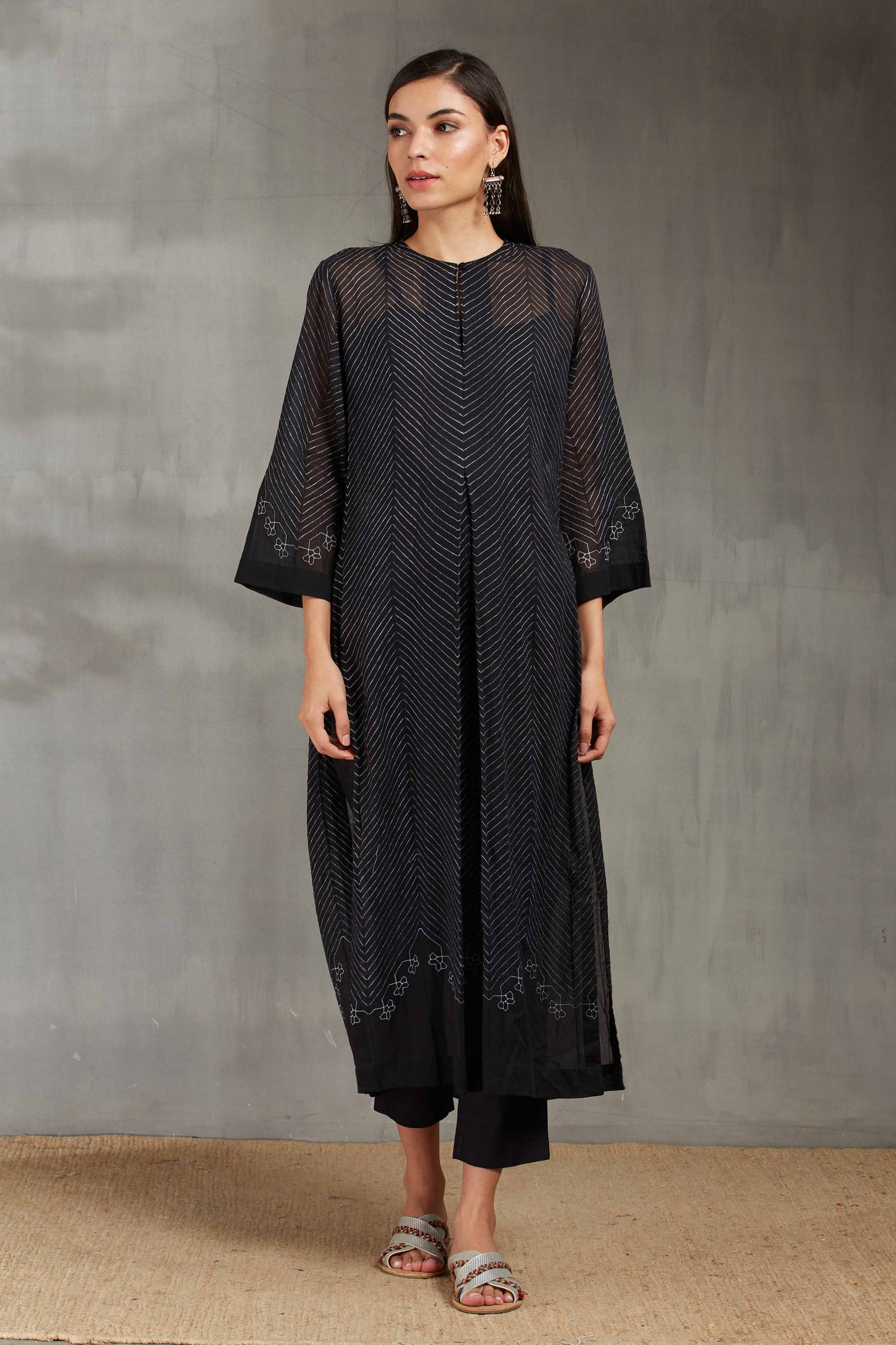 SHIBORI PLEATED KAMEEZ