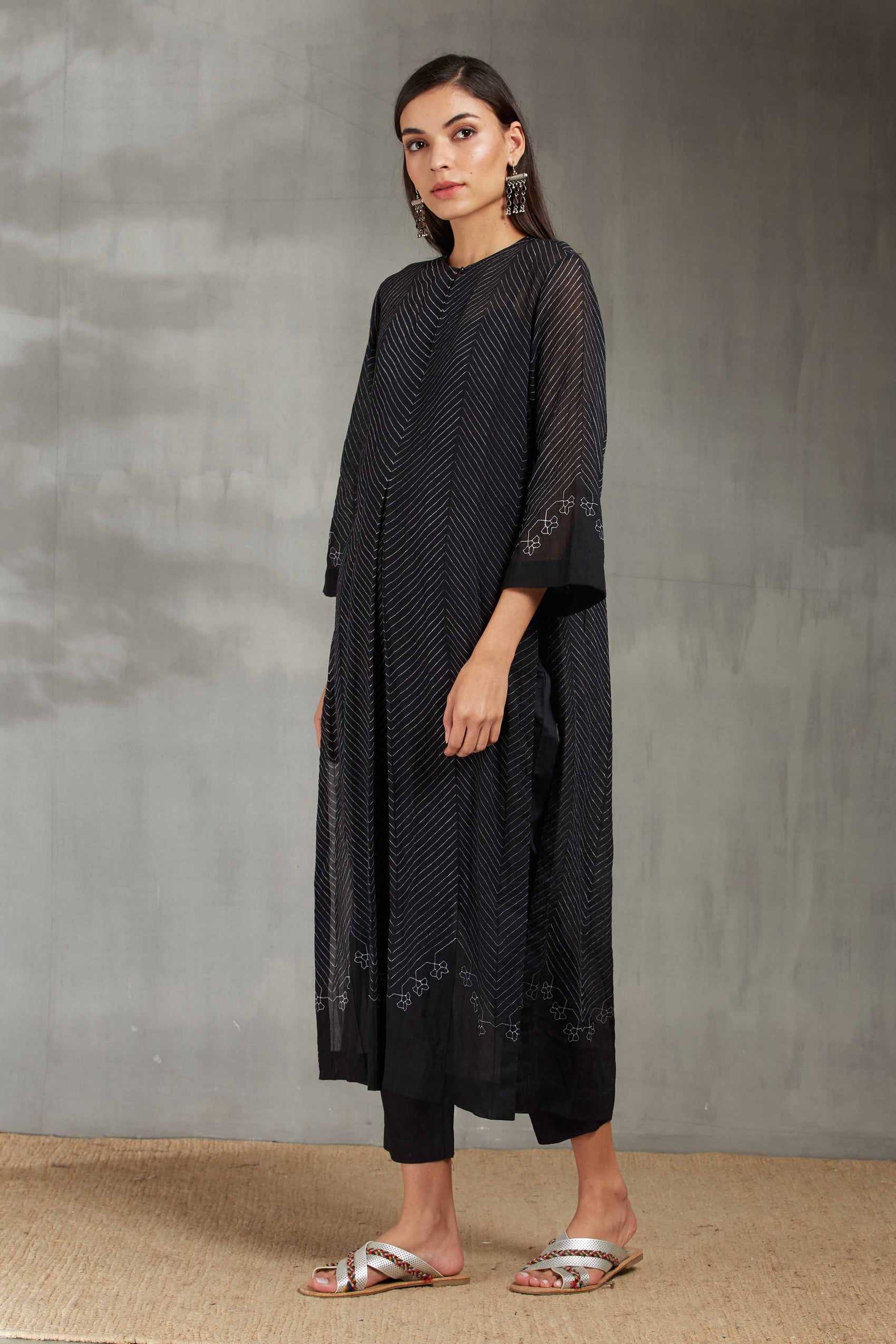 SHIBORI PLEATED KAMEEZ