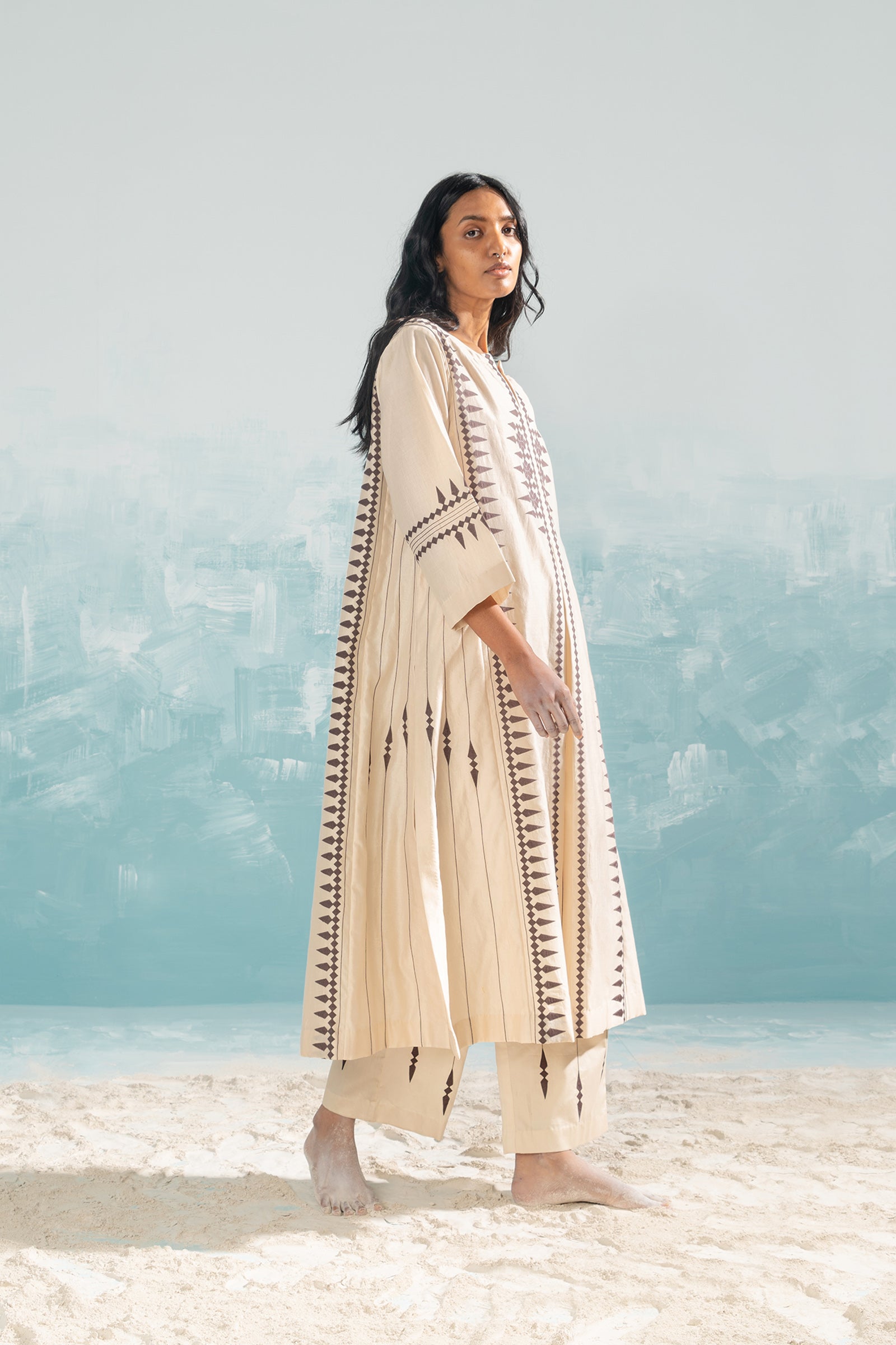NILE TRIBAL A-LINE KAMEEZ