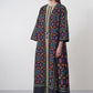 A-LINE GEOMETRIC FLORAL JACKET