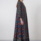 A-LINE GEOMETRIC FLORAL JACKET