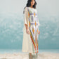 NILE MULTI-APPLIQUE' A-LINE KAMEEZ