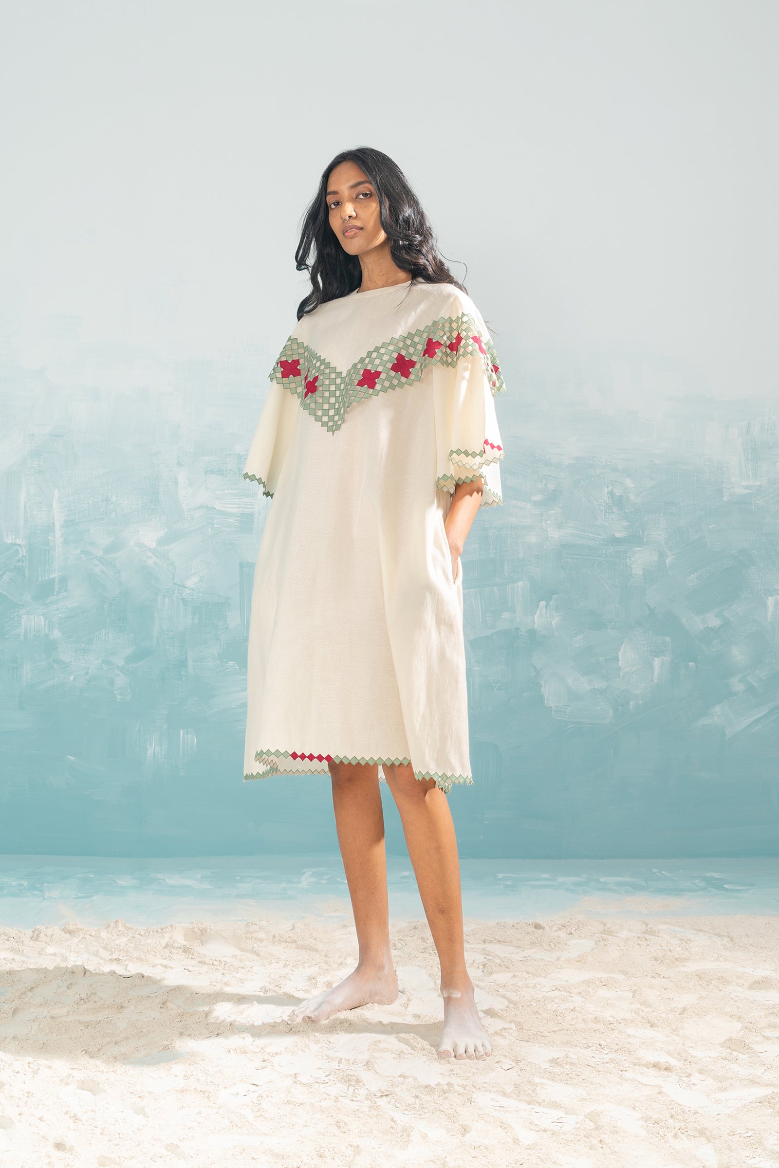NILE CAPE CUTWORK DRESS