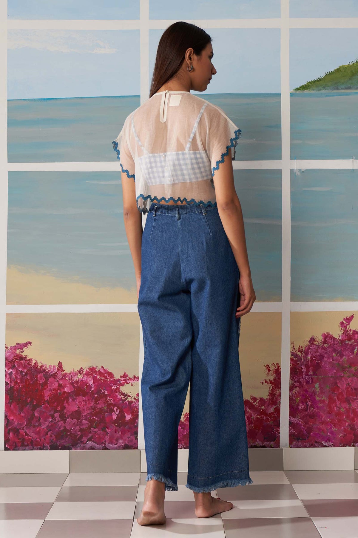 CUTWORK CROP KAFTAN