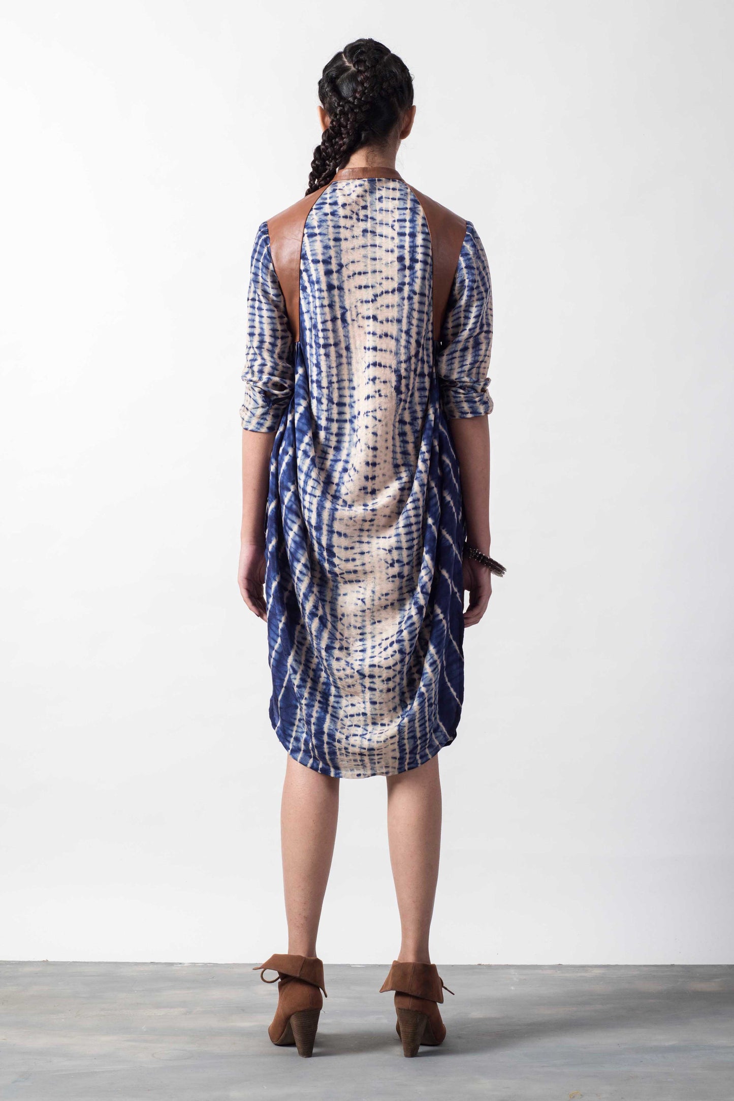 SHIBORI COWL TUNIC