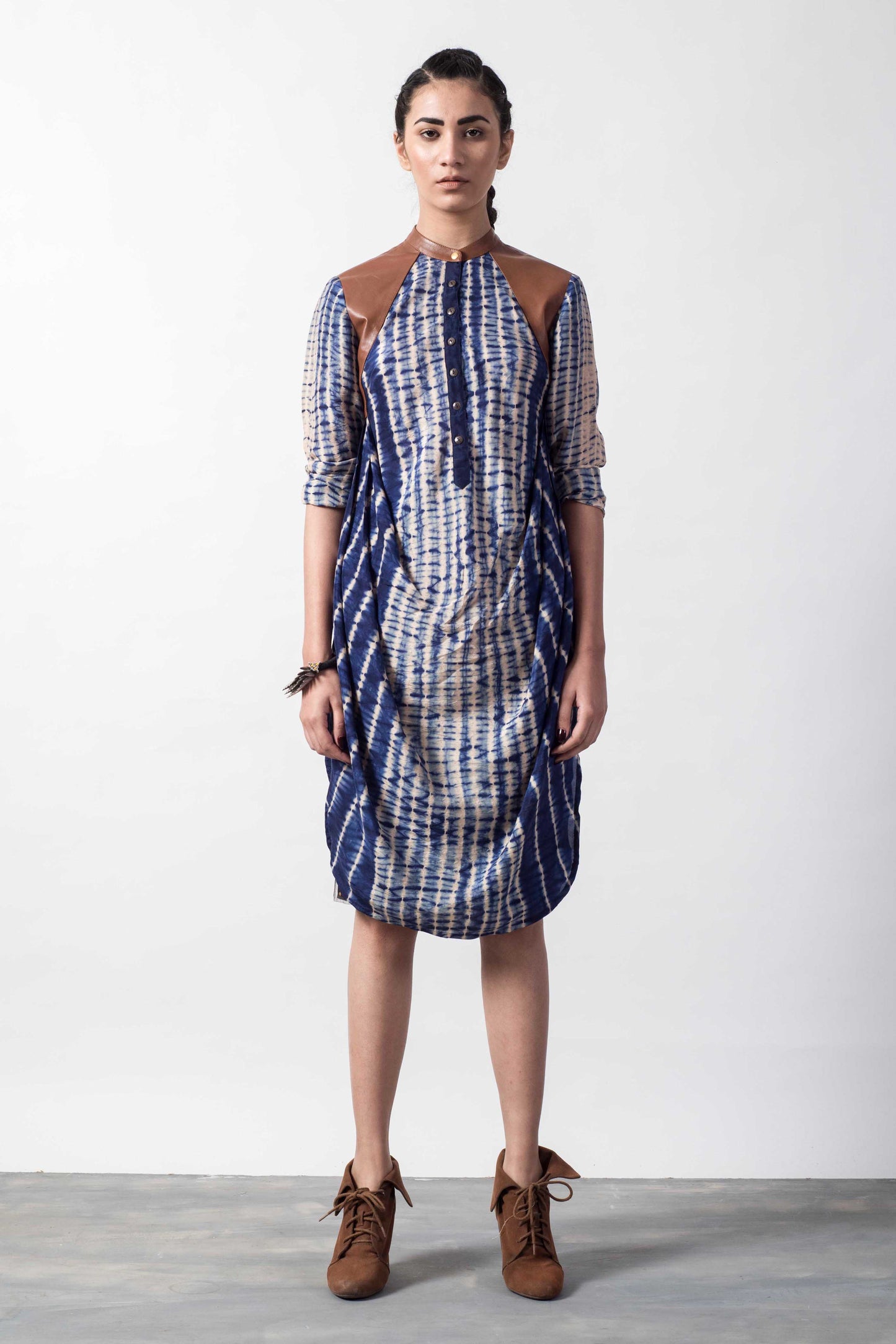 SHIBORI COWL TUNIC