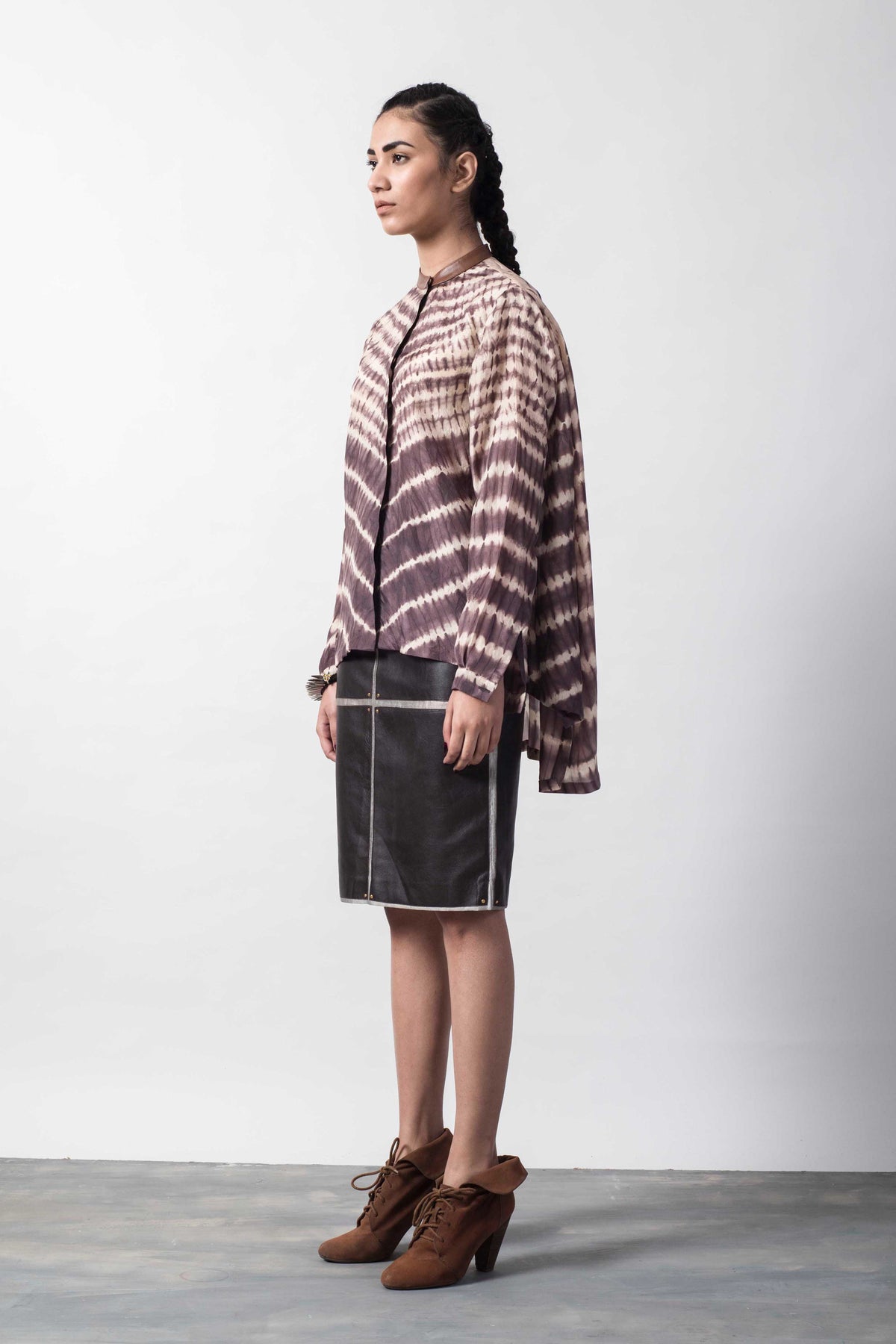 SHIBORI CAPE SHIRT