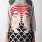 GRAPHIC APPLIQUE' CRANE DRESS