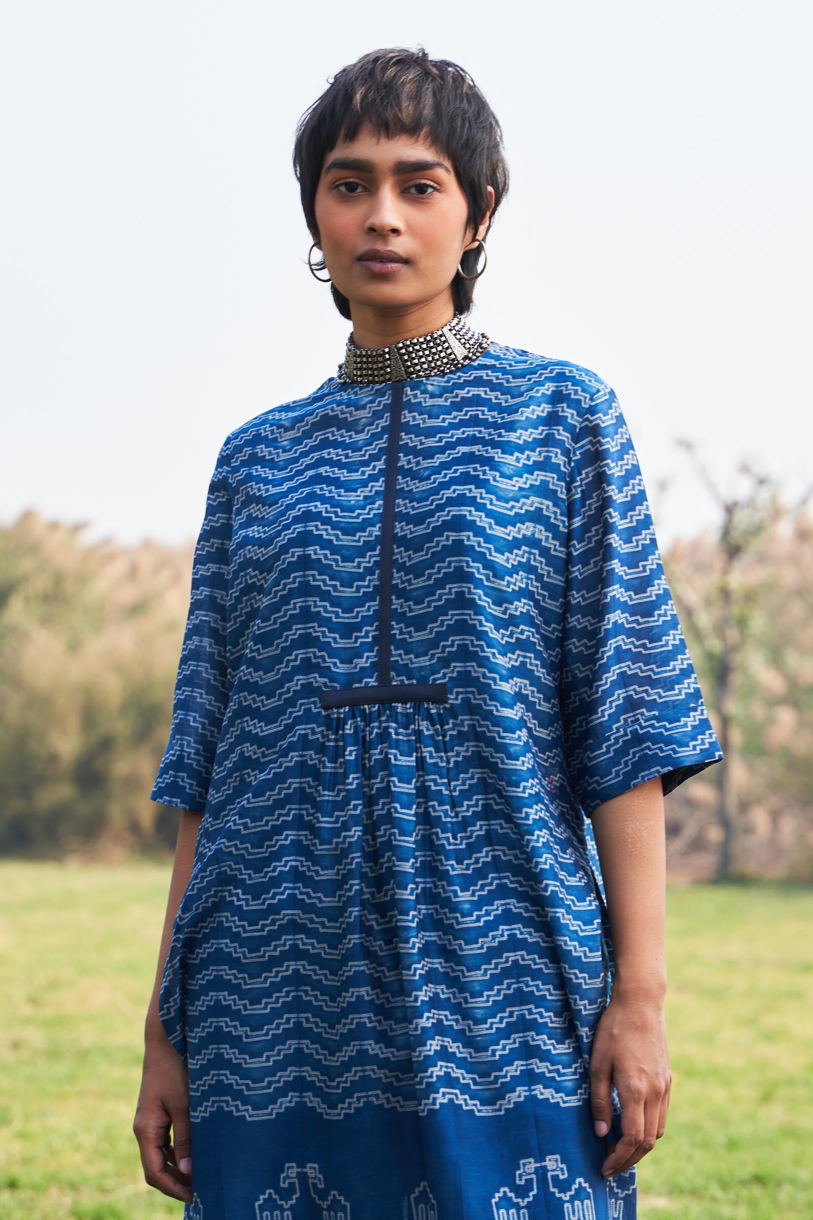 SHIBORI CENTER SLASH KAMEEZ