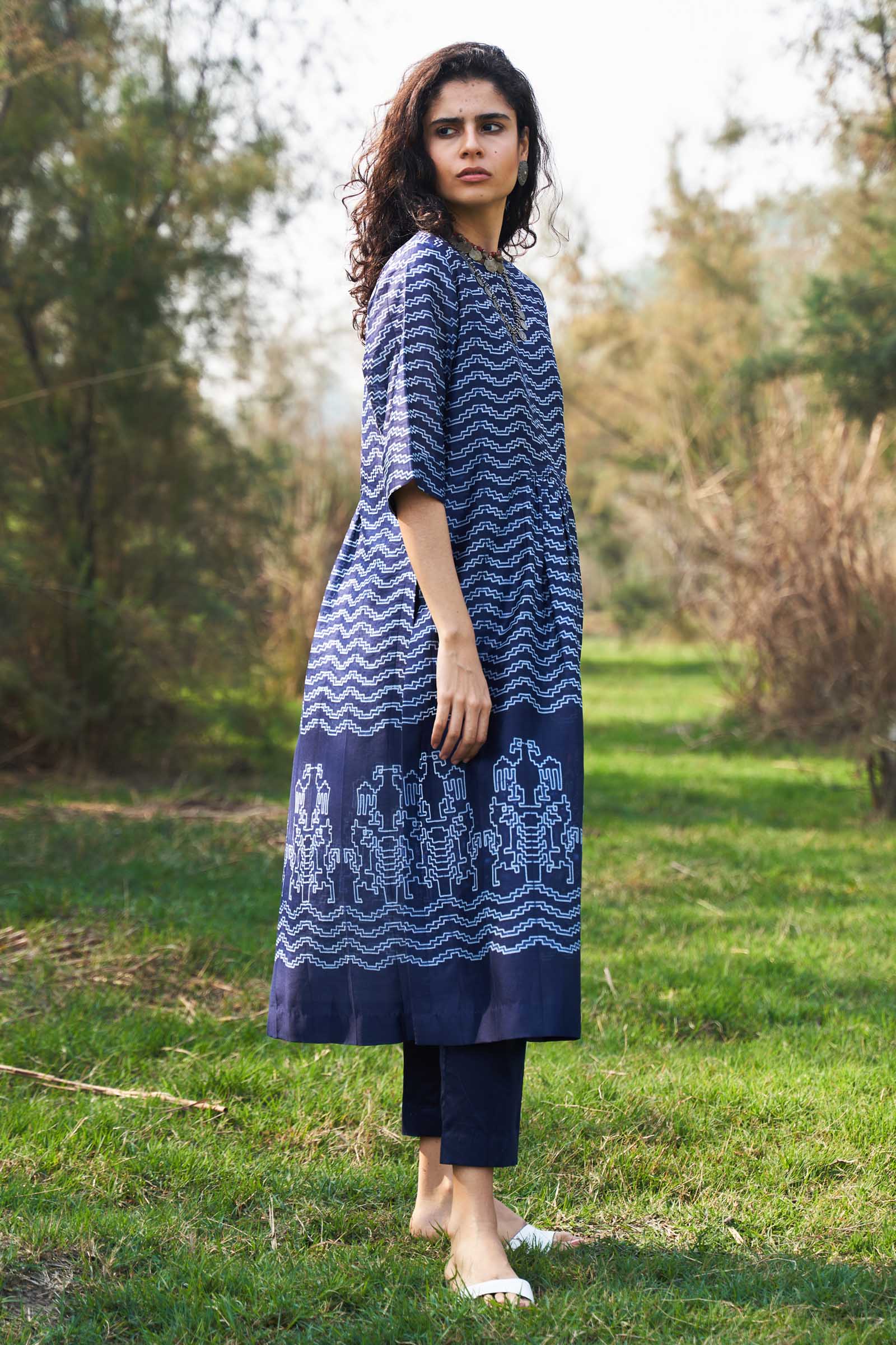 SHIBORI CENTER SLASH KAMEEZ