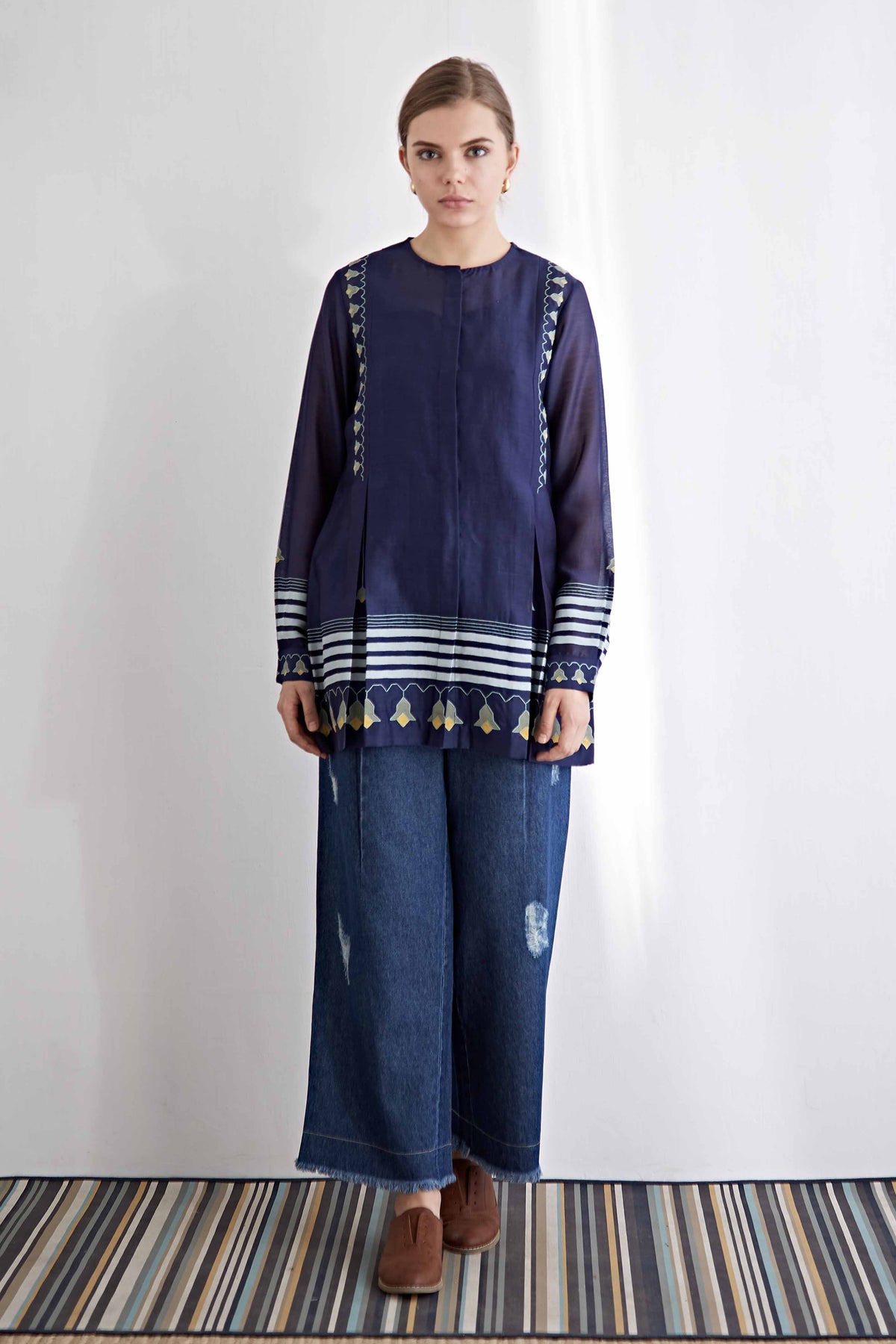 DOUBLE PLEATED SHIRT