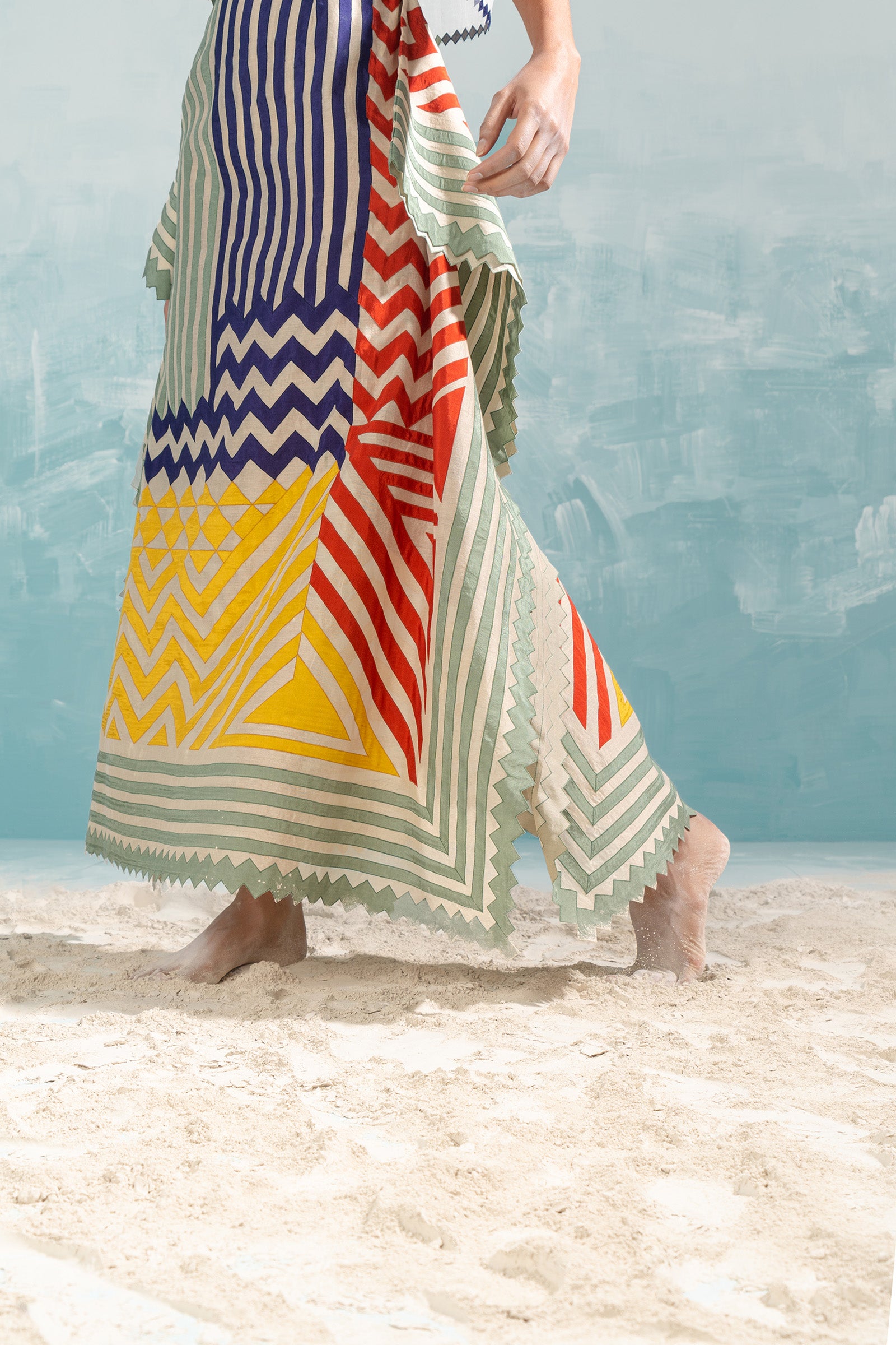 NILE DRAPED PANEL SKIRT