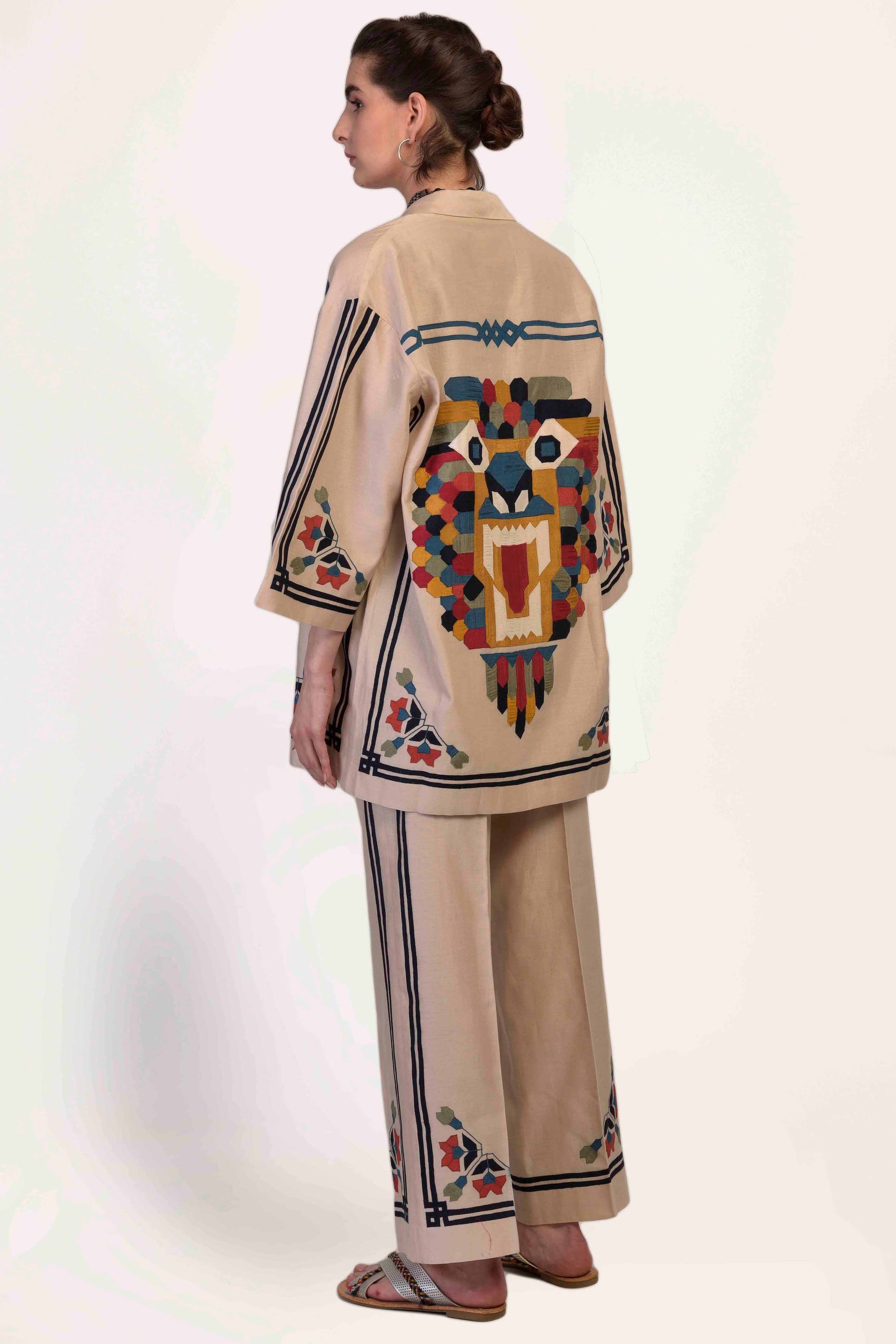 TIBETAN MASK JACKET AND PANT SET