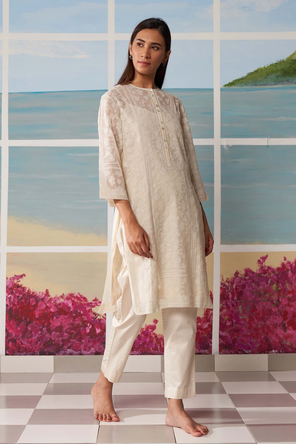 TONAL STRAIGHT KAMEEZ
