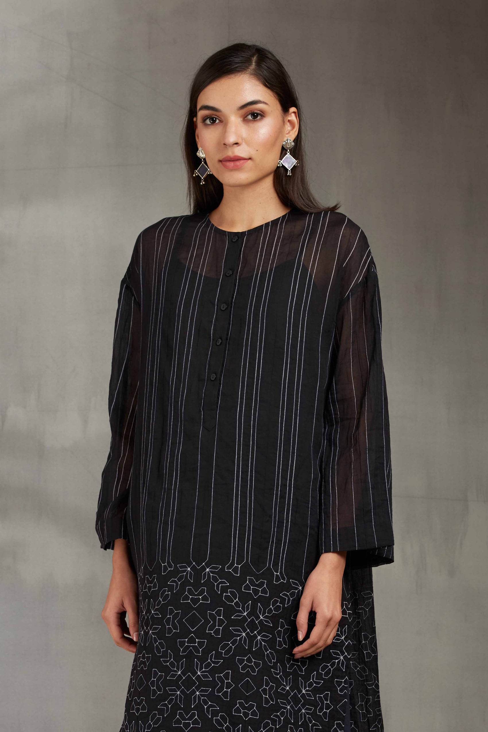 SHIBORI DROP SHOULDER KAMEEZ