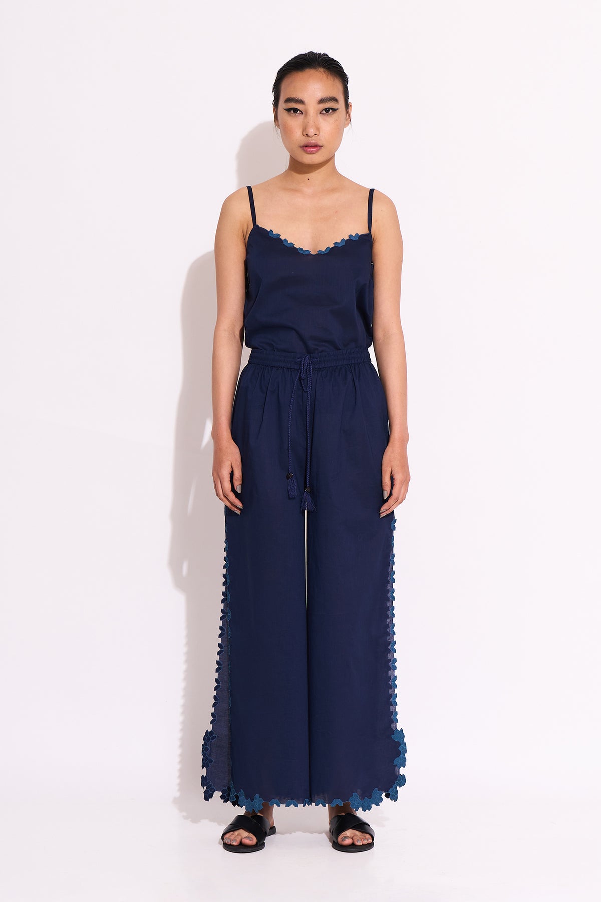 NEEL HIGH SLIT CUTWORK PANT