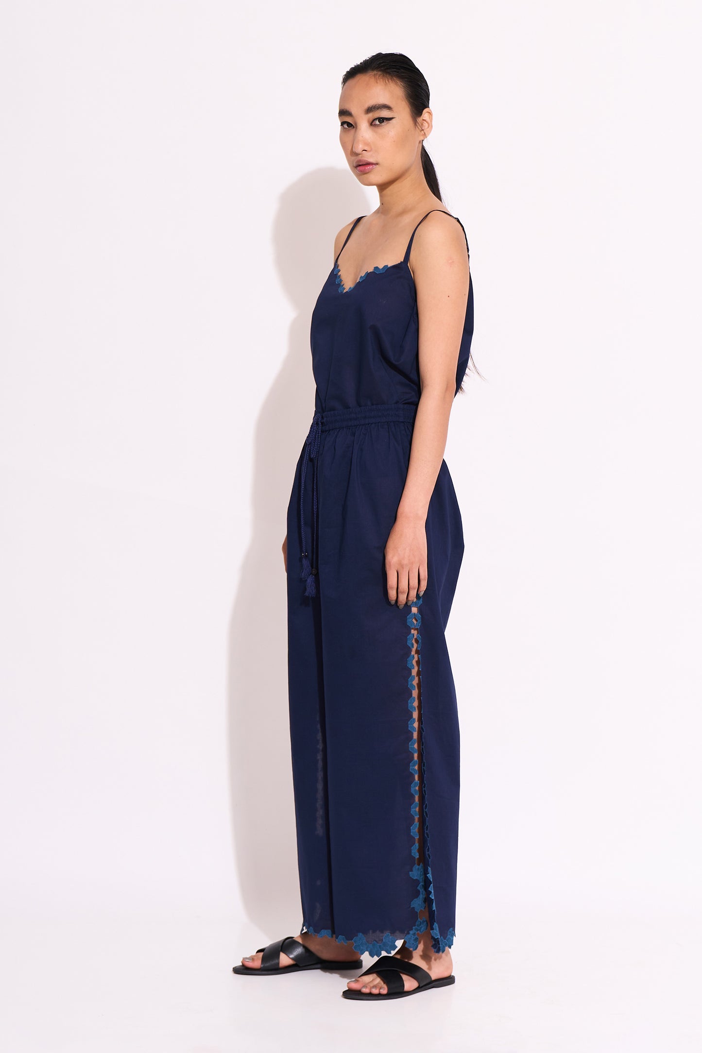 NEEL HIGH SLIT CUTWORK PANT