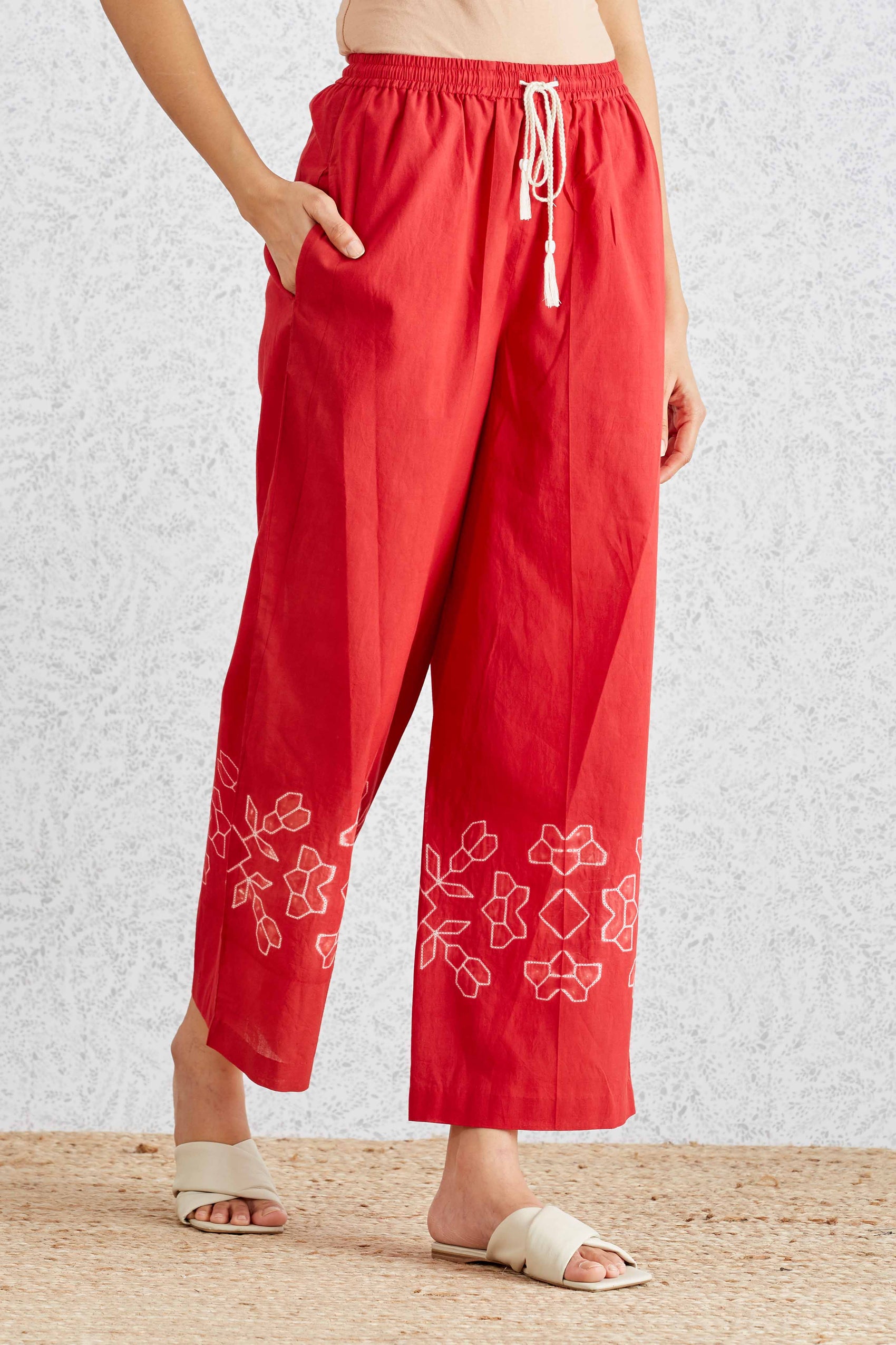 SHIBORI FLORAL PANTS