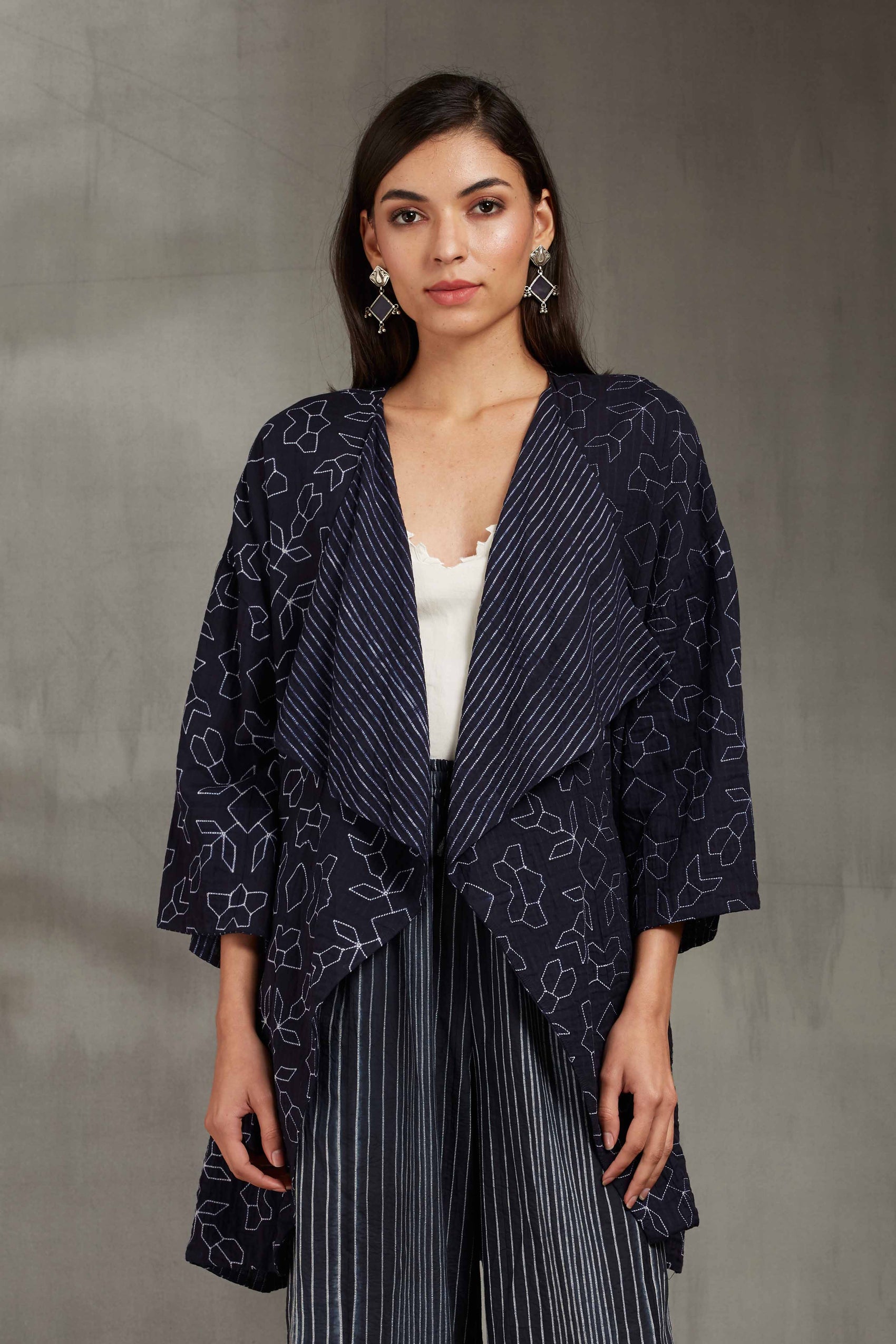 SHIBORI FALL COLLAR JACKET