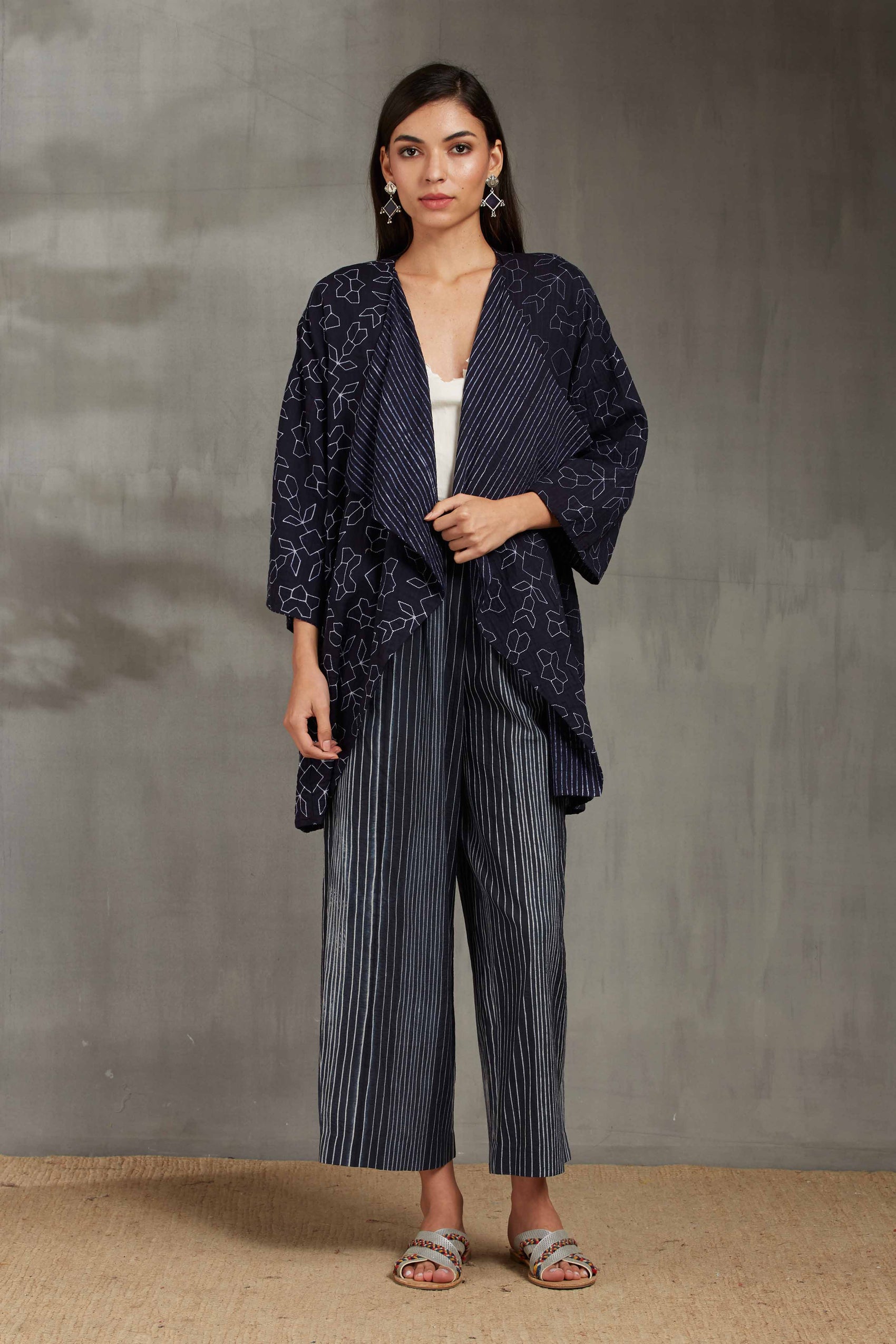 SHIBORI FALL COLLAR JACKET