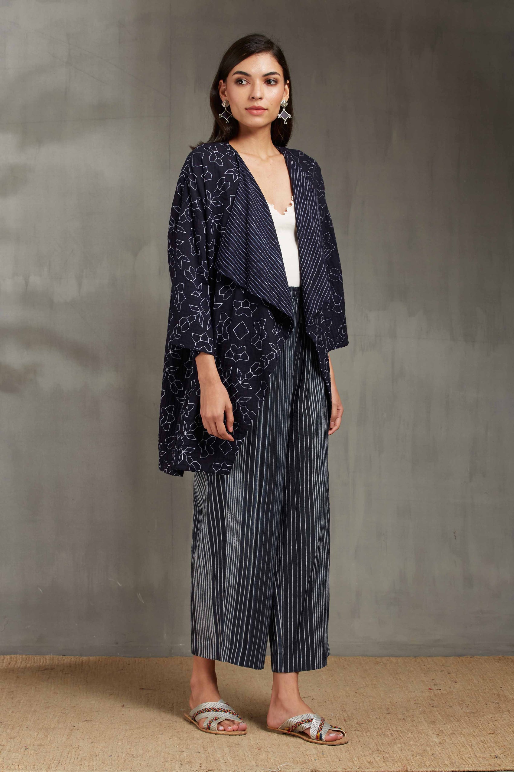 SHIBORI FALL COLLAR JACKET