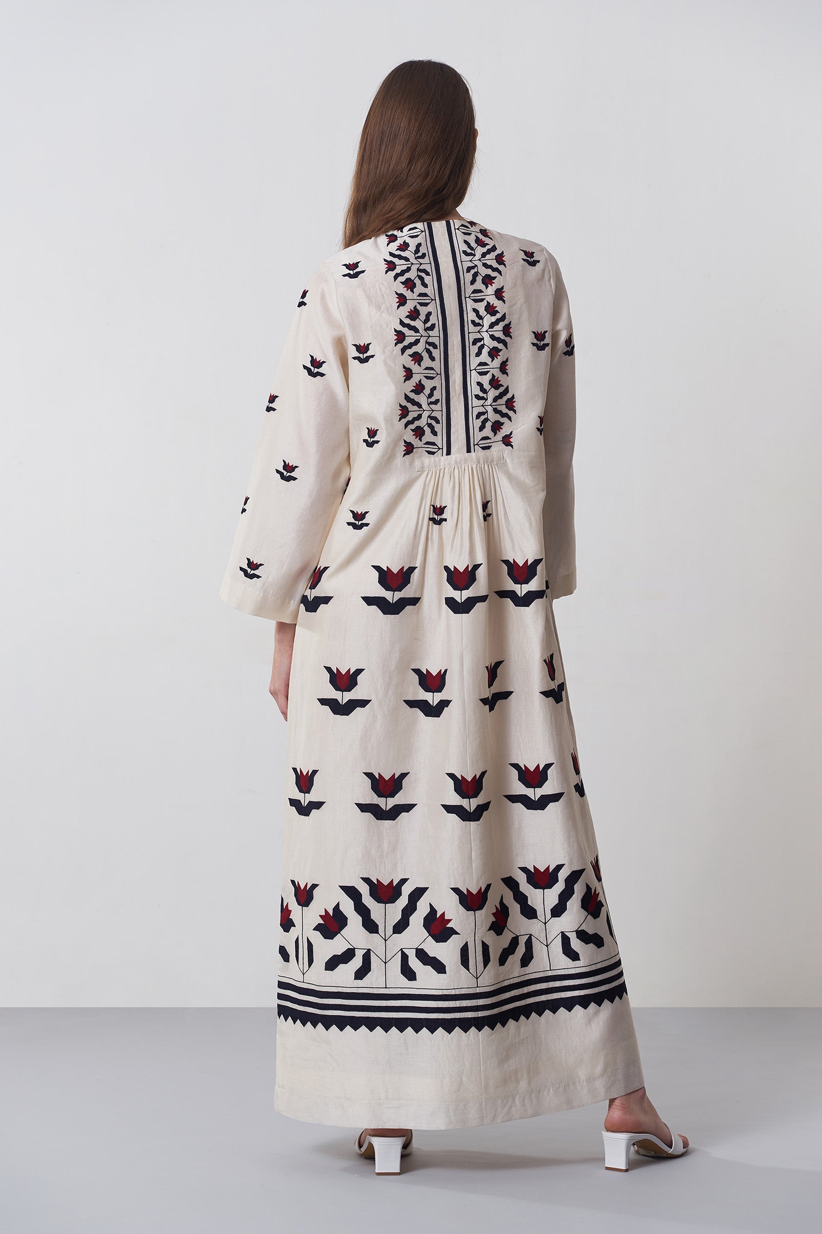 CENTRE SLASH GATHER DRESS