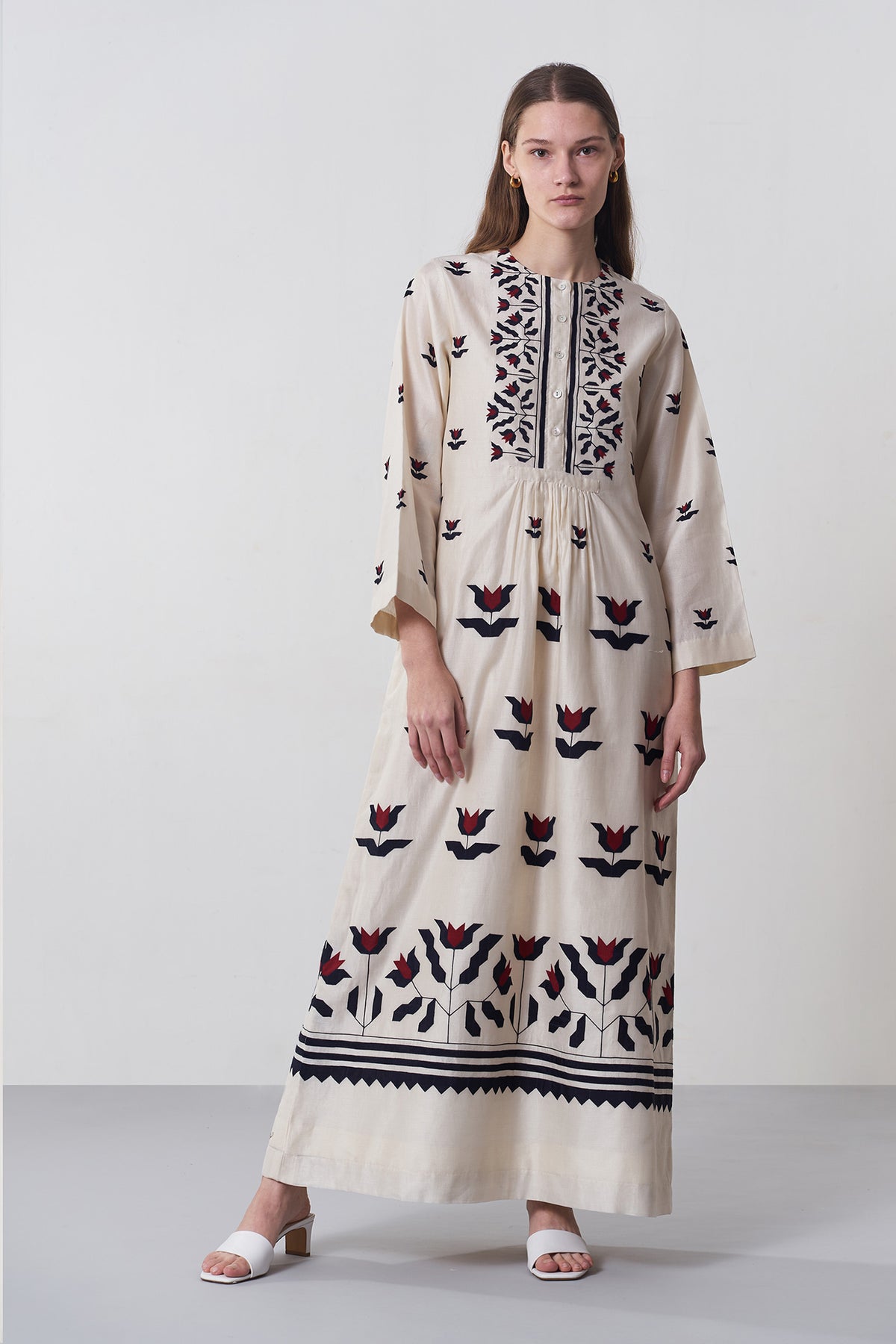 CENTRE SLASH GATHER DRESS