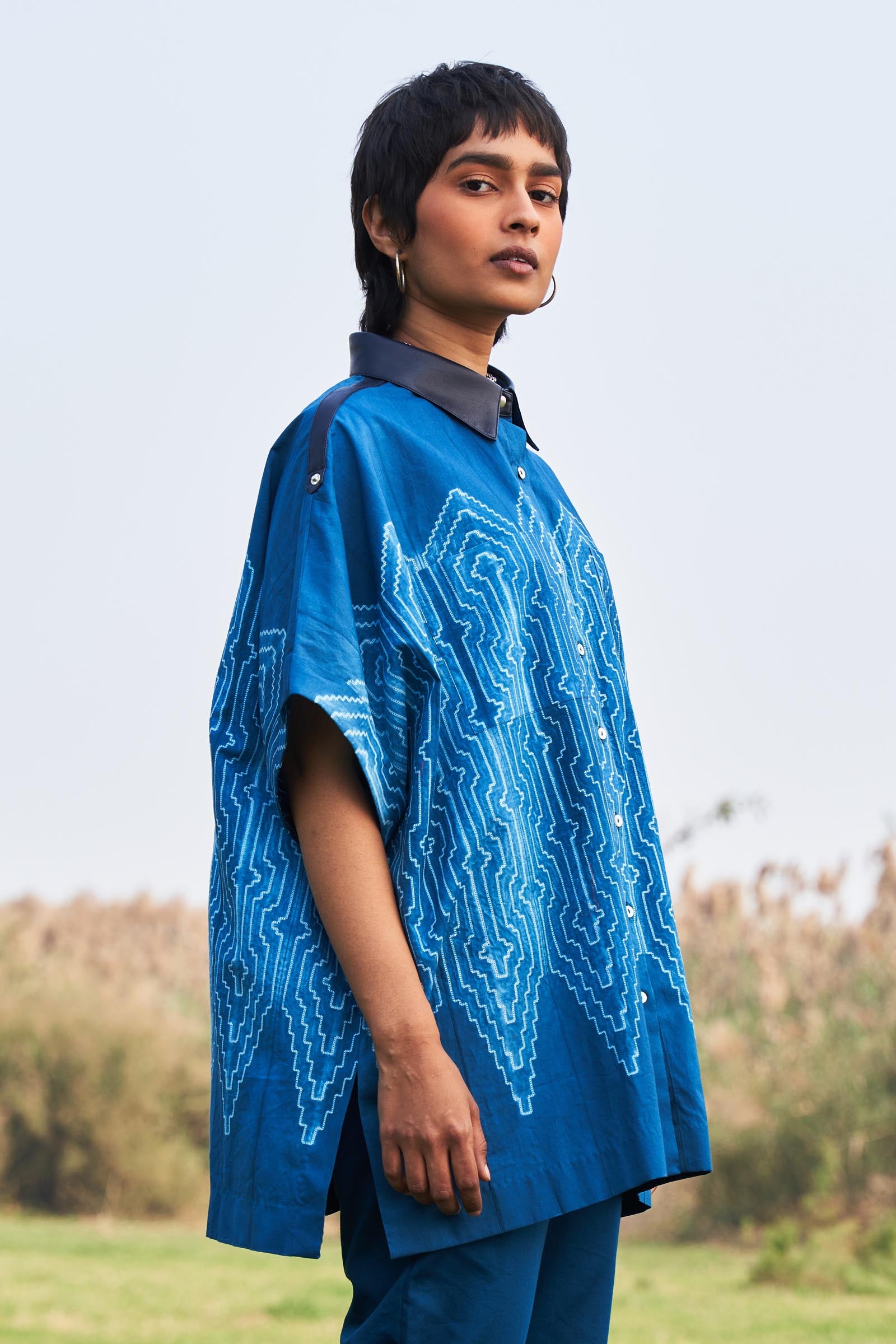 SHIBORI KAFTAN SHIRT