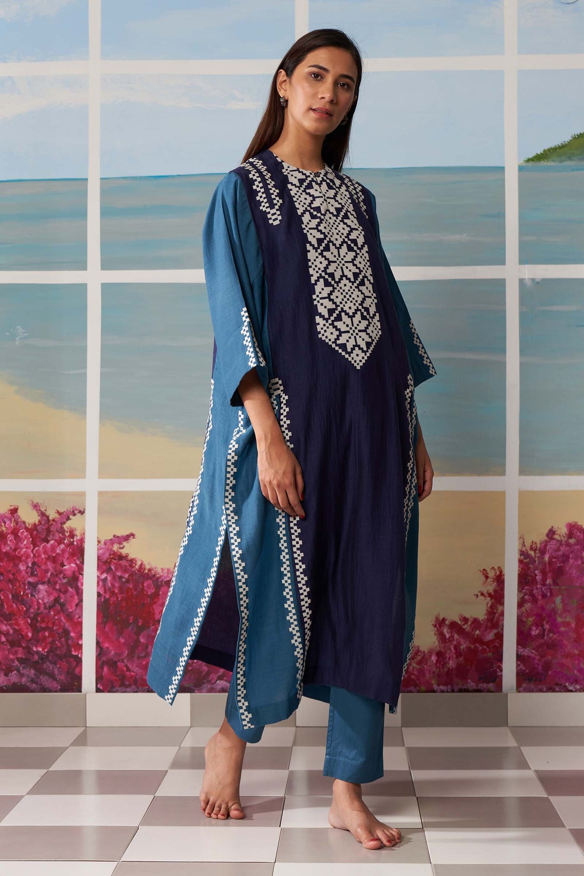 PANELLED KAFTAN KAMEEZ