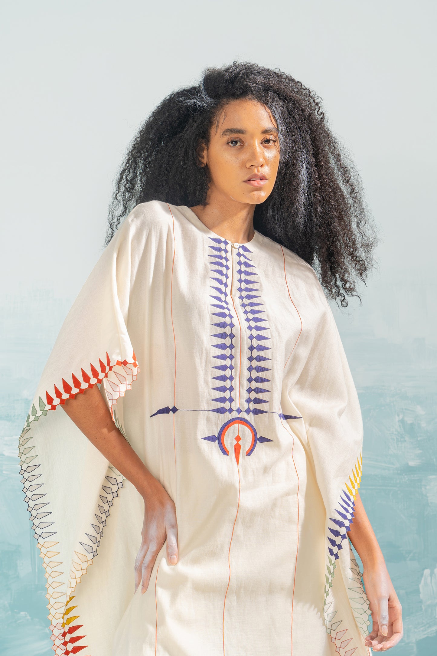 NILE MULTI-APPLIQUE' KAFTAN