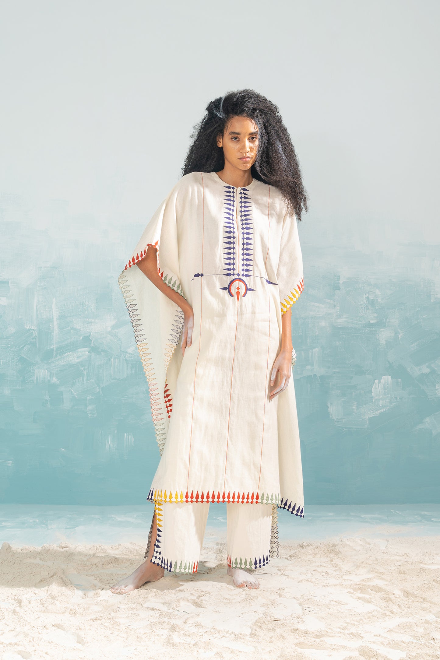 NILE MULTI-APPLIQUE' KAFTAN