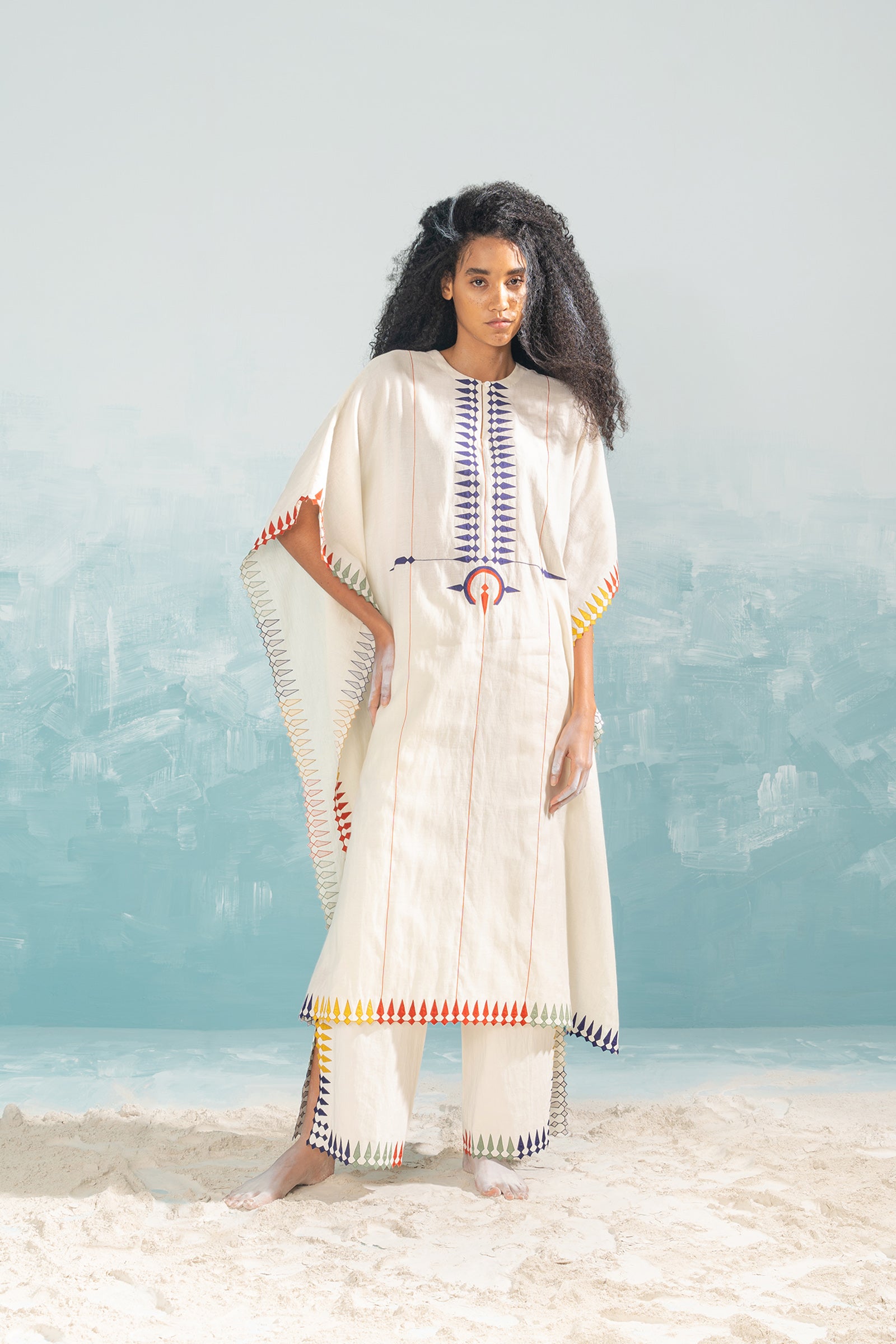 NILE MULTI-APPLIQUE' KAFTAN