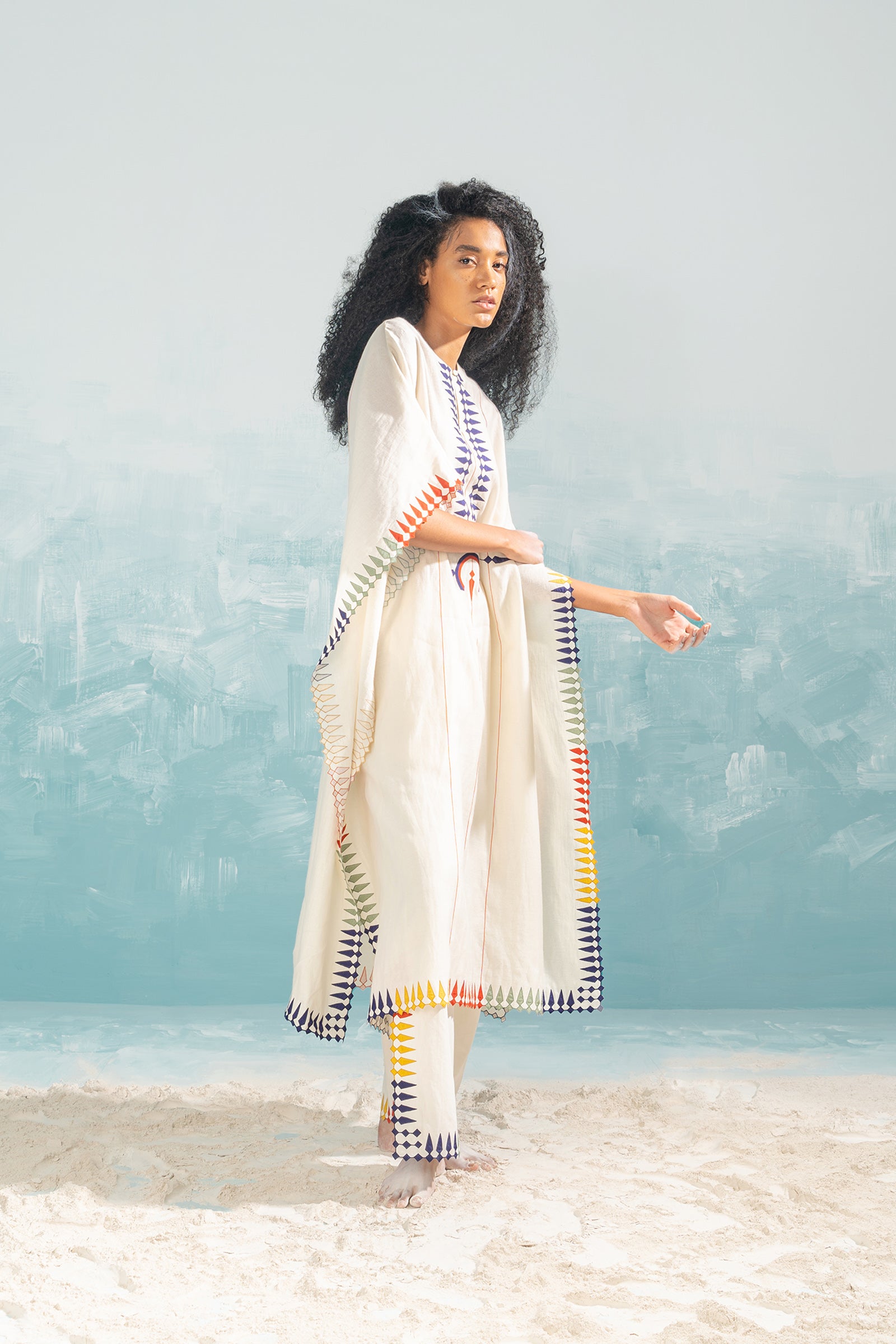 NILE MULTI-APPLIQUE' KAFTAN