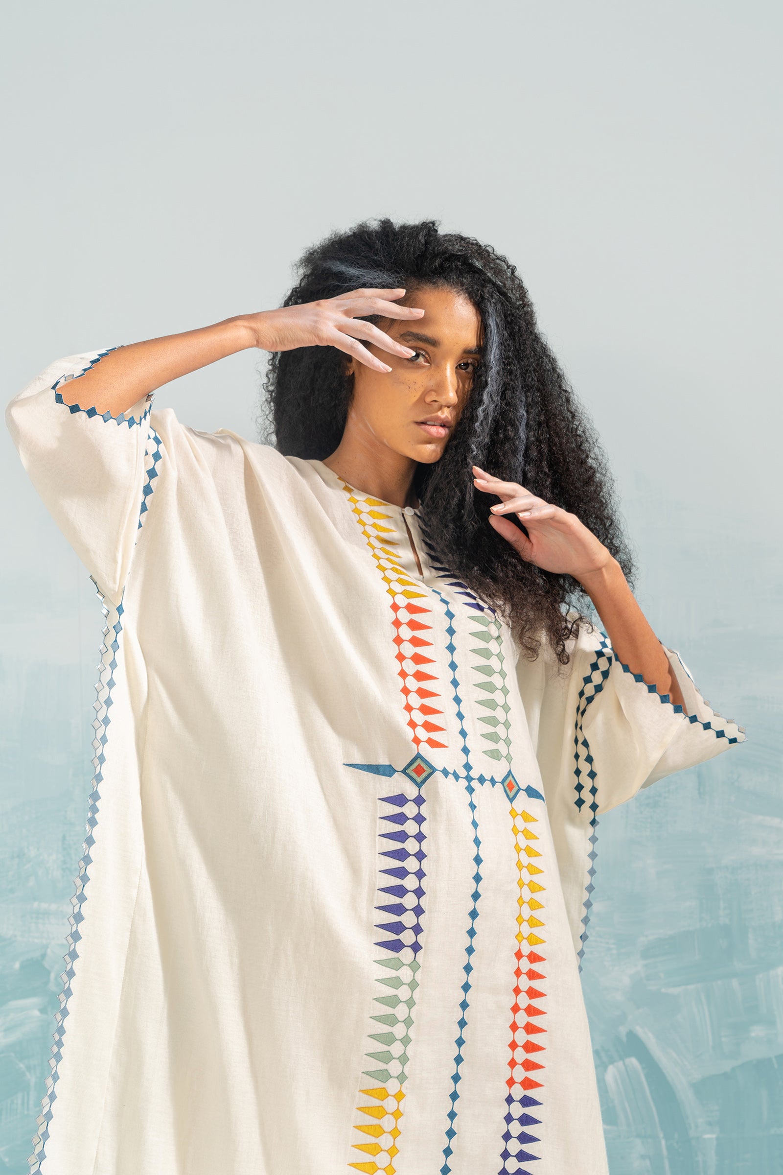 NILE MULTI-APPLIQUE' KAFTAN