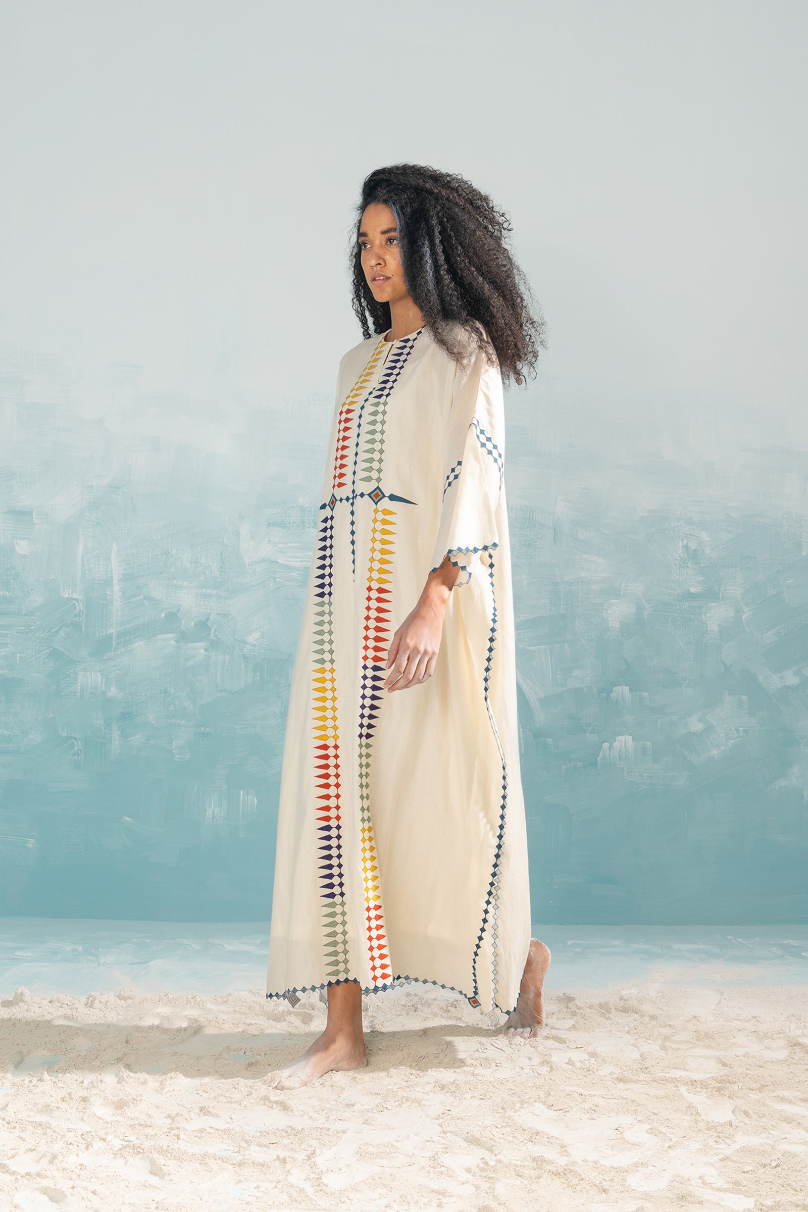 NILE MULTI-APPLIQUE' KAFTAN