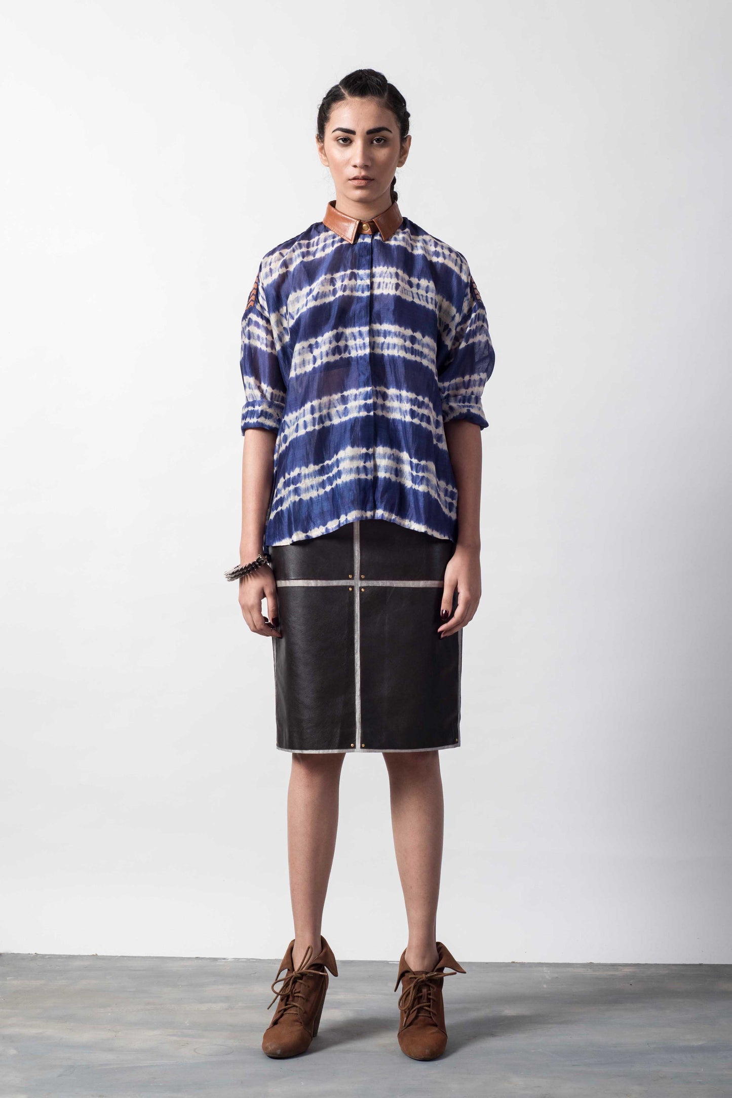 SHIBORI LAPLQ BOX SHIRT