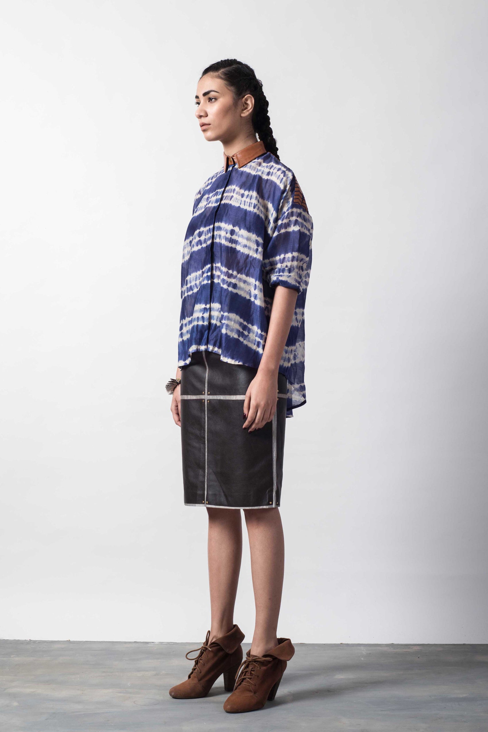 SHIBORI LAPLQ BOX SHIRT